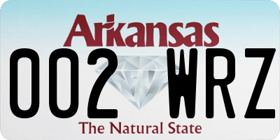 AR license plate 002WRZ