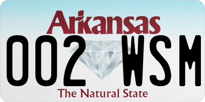 AR license plate 002WSM