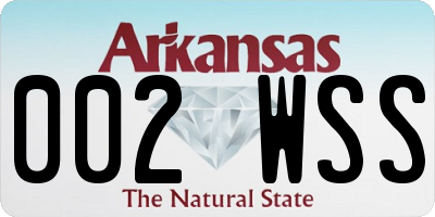 AR license plate 002WSS