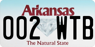 AR license plate 002WTB