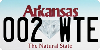 AR license plate 002WTE