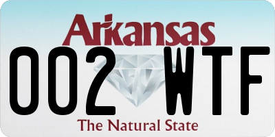 AR license plate 002WTF