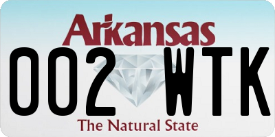 AR license plate 002WTK