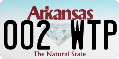 AR license plate 002WTP