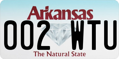 AR license plate 002WTU