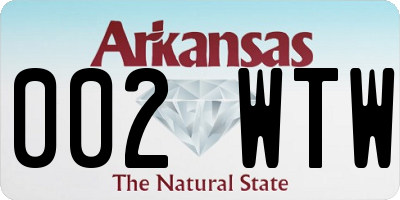 AR license plate 002WTW