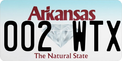 AR license plate 002WTX