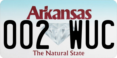 AR license plate 002WUC