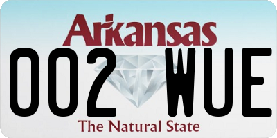 AR license plate 002WUE