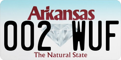 AR license plate 002WUF