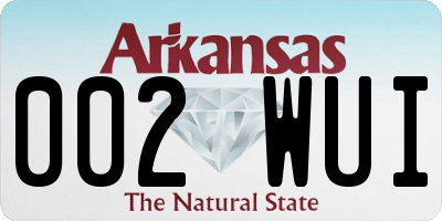 AR license plate 002WUI