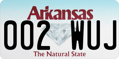 AR license plate 002WUJ