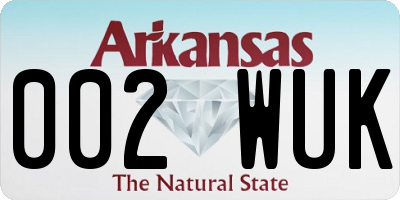 AR license plate 002WUK