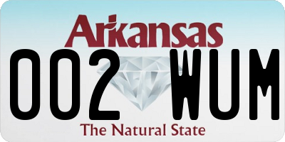 AR license plate 002WUM