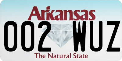 AR license plate 002WUZ
