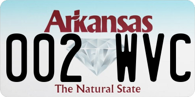 AR license plate 002WVC