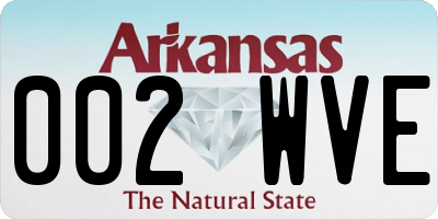 AR license plate 002WVE