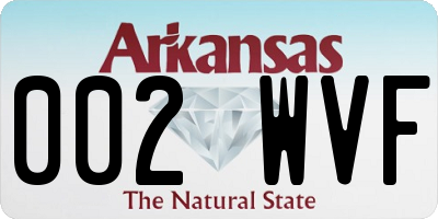 AR license plate 002WVF