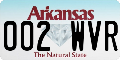 AR license plate 002WVR