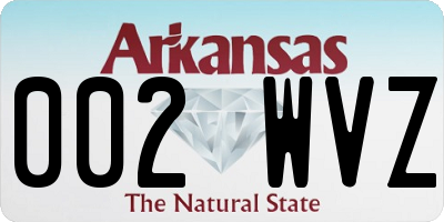 AR license plate 002WVZ