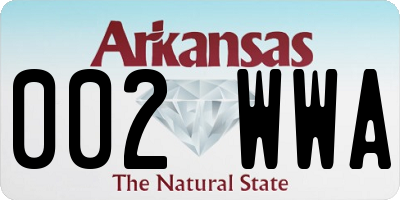 AR license plate 002WWA