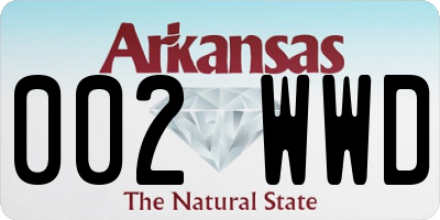 AR license plate 002WWD