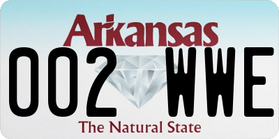 AR license plate 002WWE