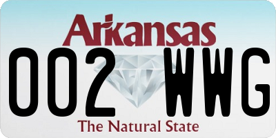 AR license plate 002WWG