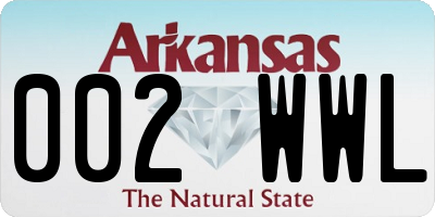 AR license plate 002WWL