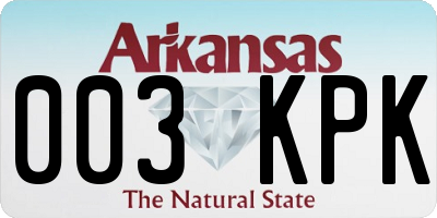 AR license plate 003KPK