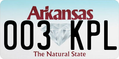 AR license plate 003KPL