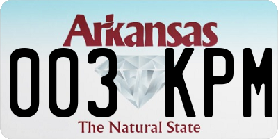 AR license plate 003KPM