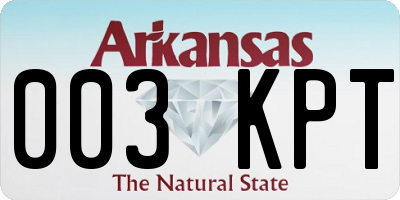 AR license plate 003KPT