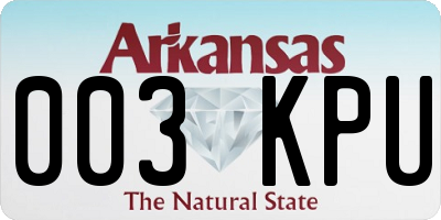 AR license plate 003KPU