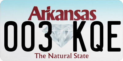 AR license plate 003KQE