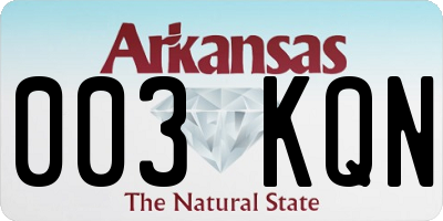 AR license plate 003KQN