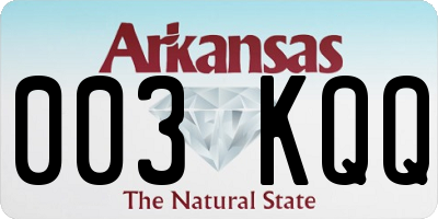 AR license plate 003KQQ