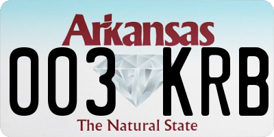 AR license plate 003KRB
