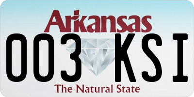 AR license plate 003KSI