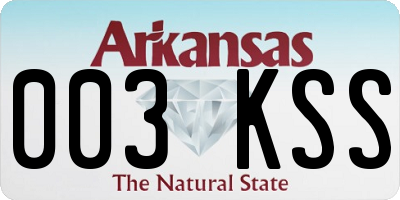 AR license plate 003KSS