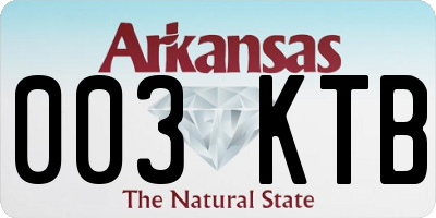 AR license plate 003KTB