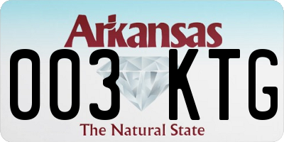 AR license plate 003KTG