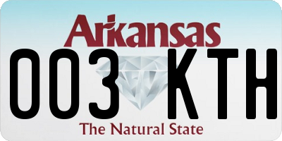AR license plate 003KTH