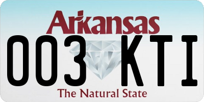 AR license plate 003KTI