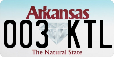 AR license plate 003KTL