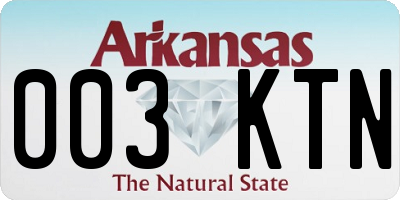 AR license plate 003KTN