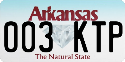 AR license plate 003KTP