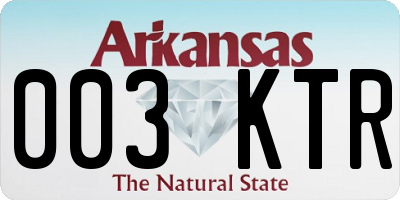 AR license plate 003KTR