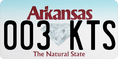 AR license plate 003KTS