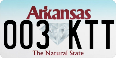 AR license plate 003KTT